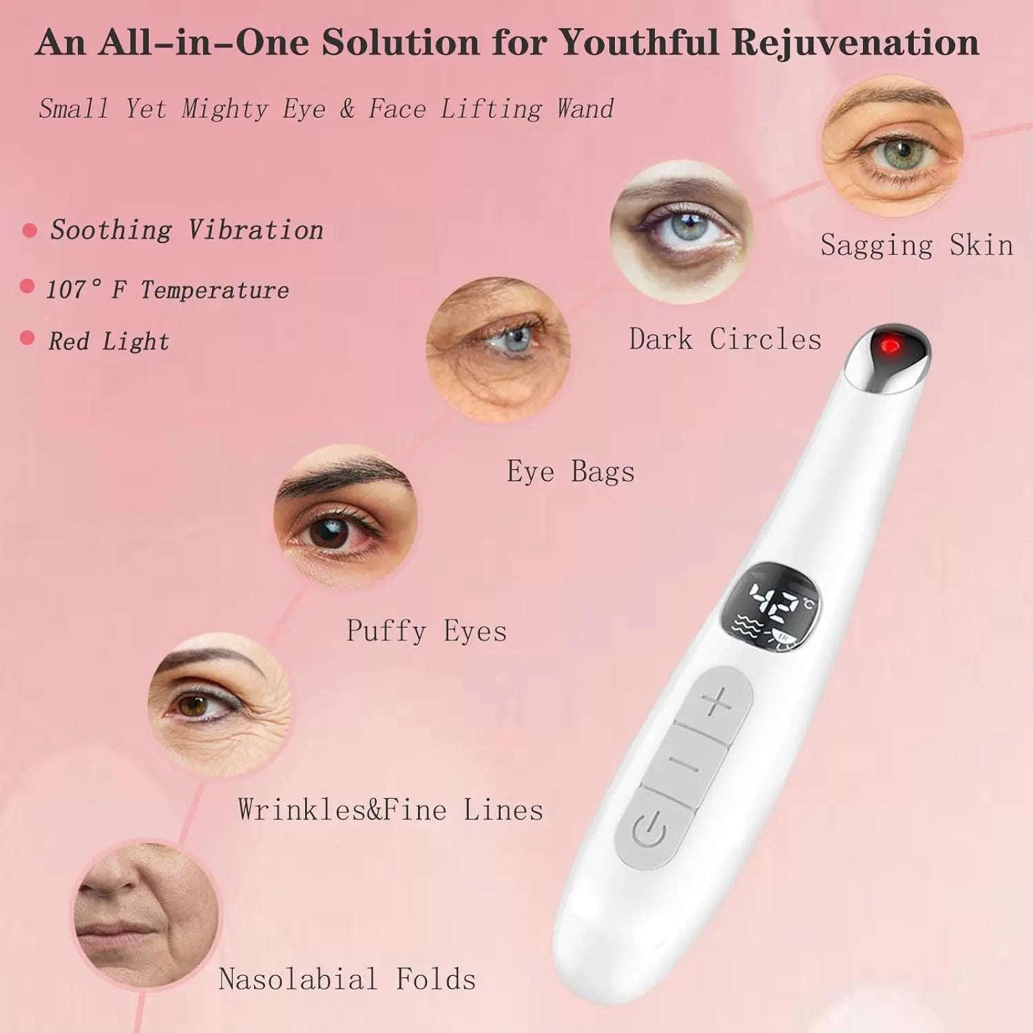 Eye Massager & Red Light Therapy Wand | Caelora.co​